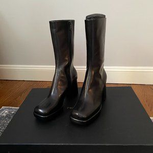 Rag & Bone Matrix Leather Zip Mid Boots